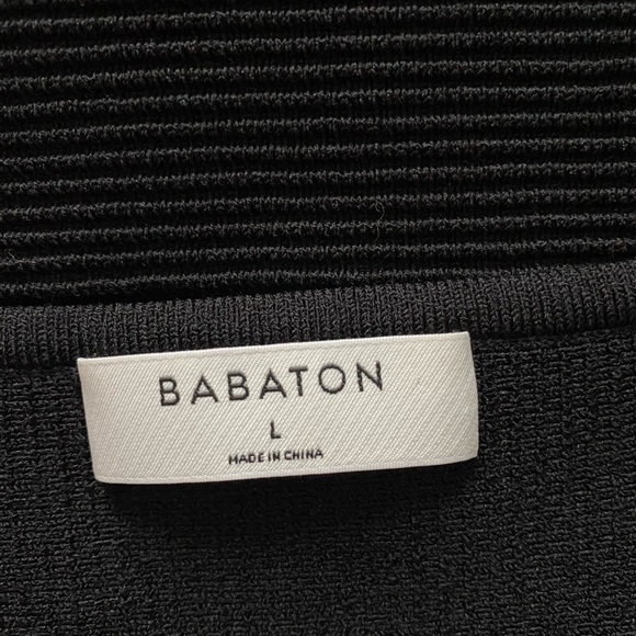 ARITZIA BABATON Black Sculpt Knit Deep V Tank Top Women’s Size L - Picture 8 of 10